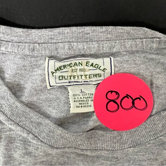 Vintage American eagle outfitters shirt mens large gray short sleeve earth day - Picture 12 of 15